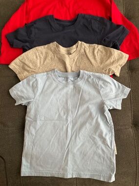 EUC Lot of 4 Primary Cotton Shirts Size 4-5